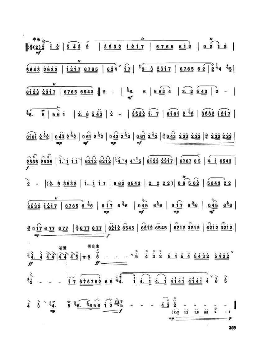 唢呐独奏乐曲【怀乡曲】吉喆曲 陈家齐订谱_第2张