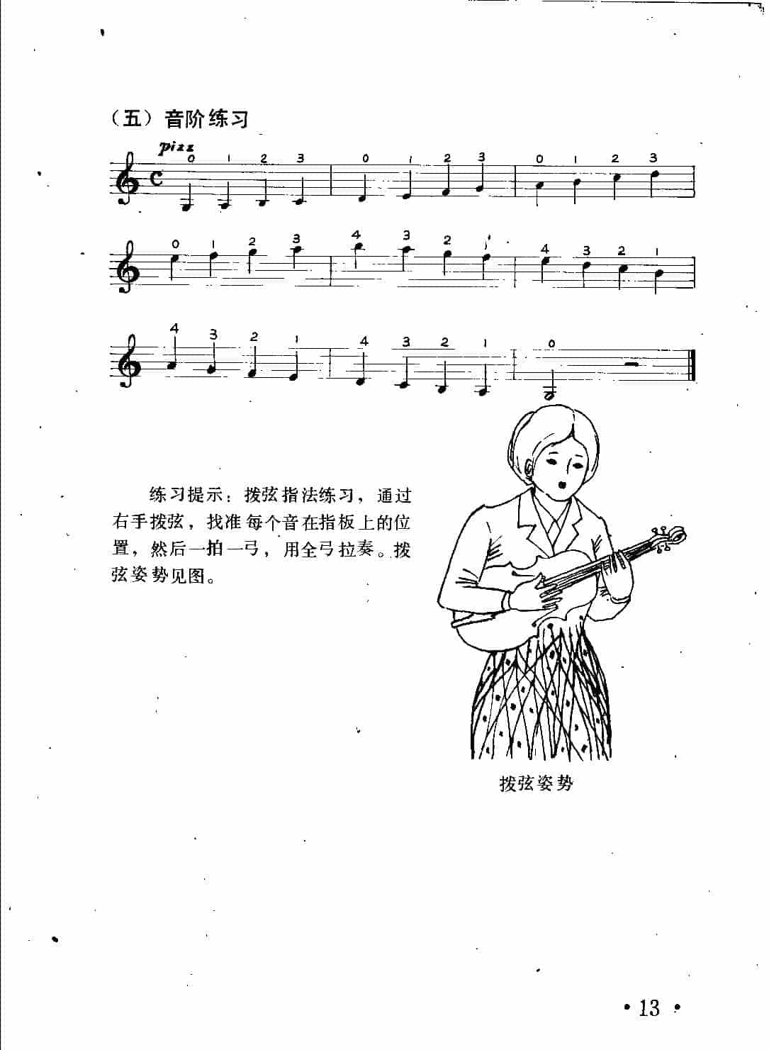 小提琴入门练习曲《拨弦指法练习》刘连生_第3张