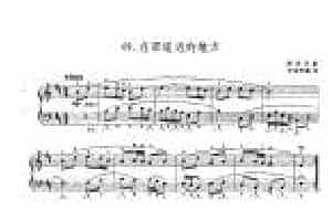 中国民歌名曲手风琴曲谱集【在那遥远的地方】青海民歌 王洛宾编曲