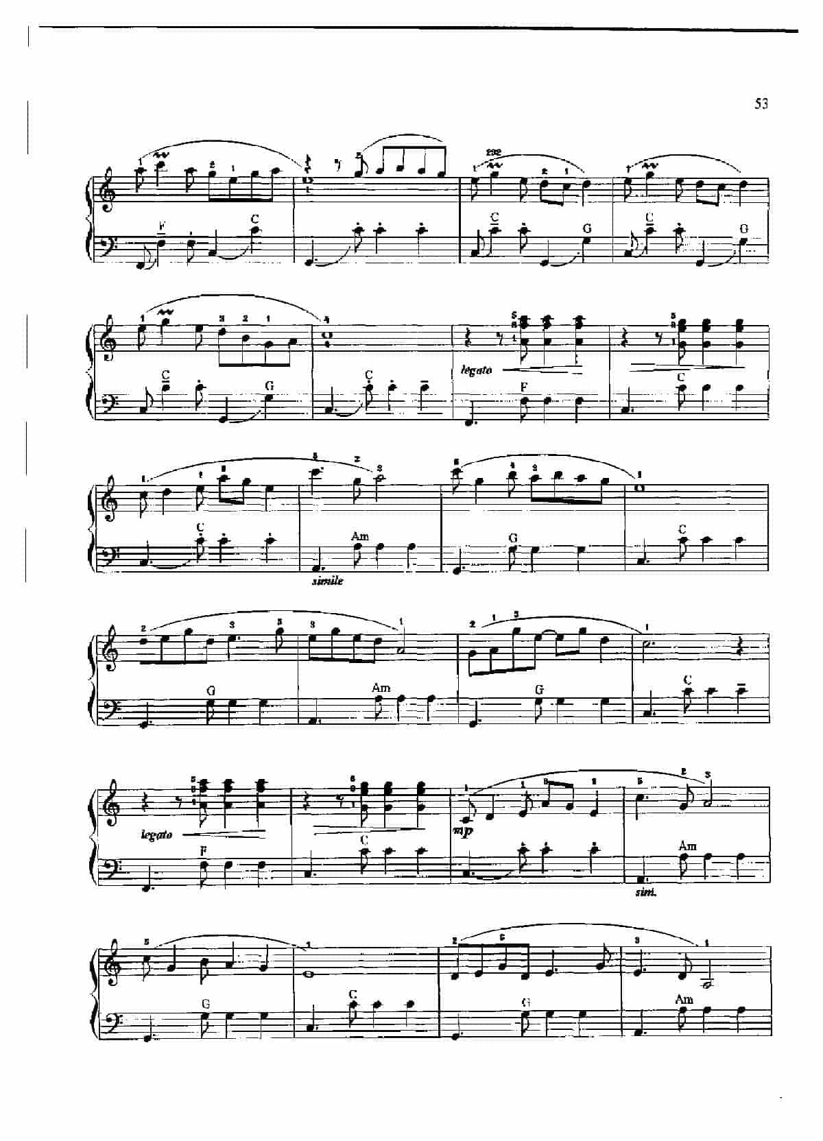 中国民歌名曲手风琴曲谱集【彩云追月】任光曲_第2张