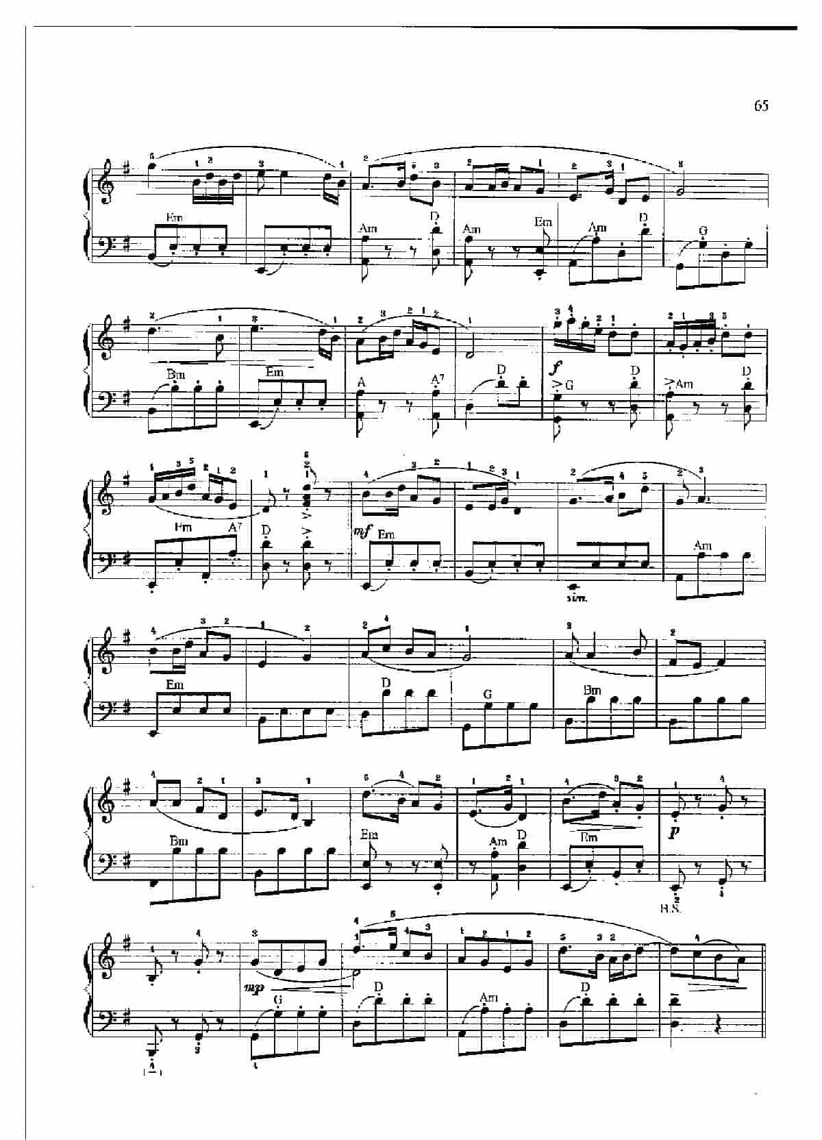 中国民歌名曲手风琴曲谱集【采茶舞曲】周大凤曲_第2张