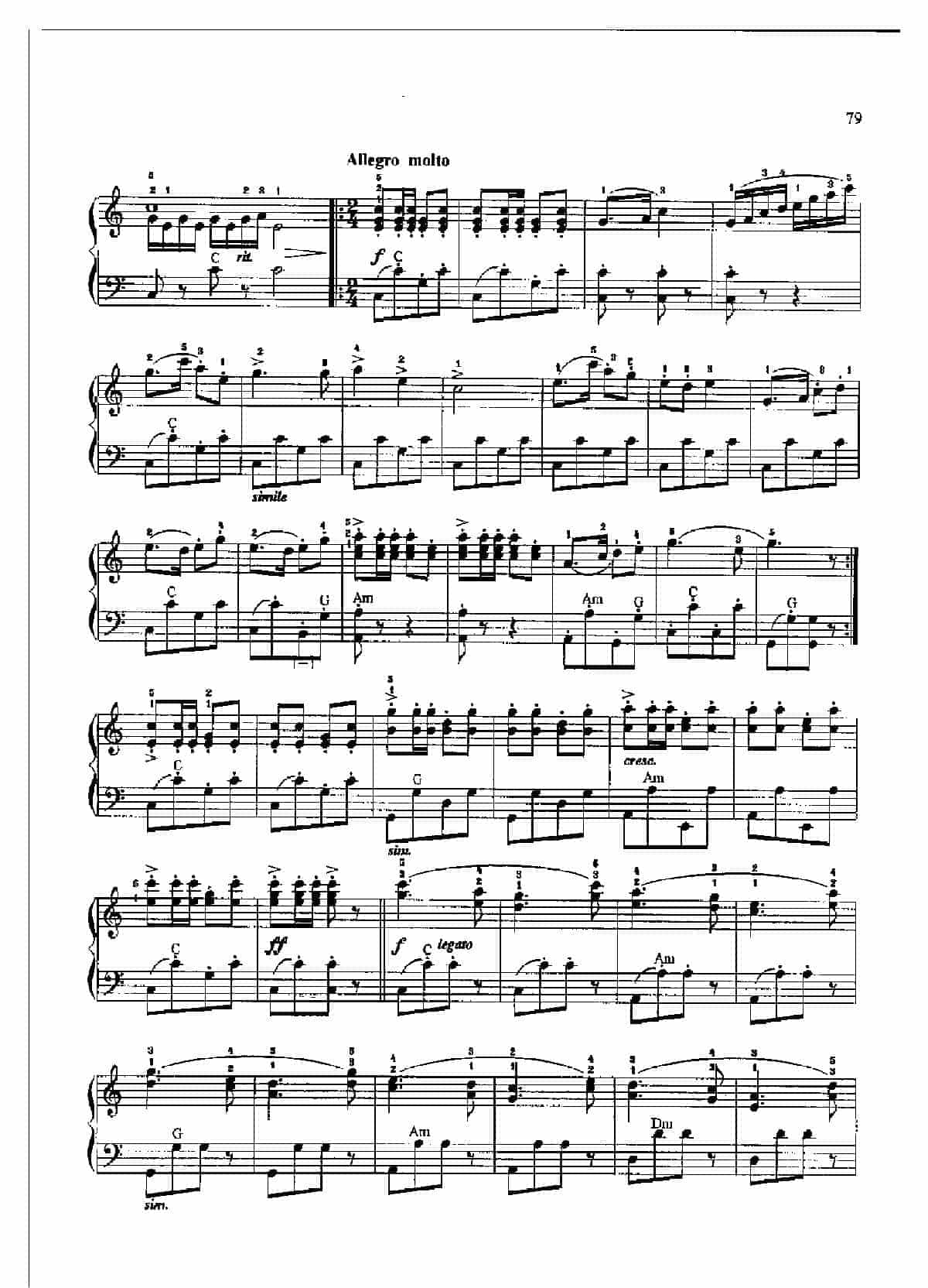 中国民歌名曲手风琴曲谱集【渔舟唱晚】古曲 黎国荃曲_第4张