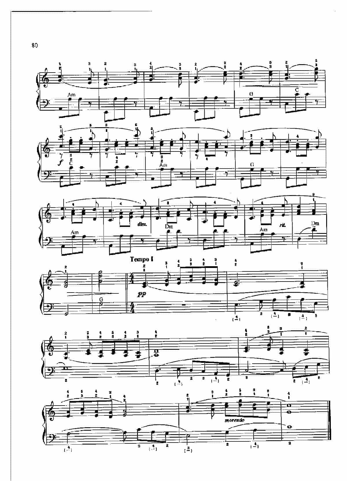 中国民歌名曲手风琴曲谱集【渔舟唱晚】古曲 黎国荃曲_第5张