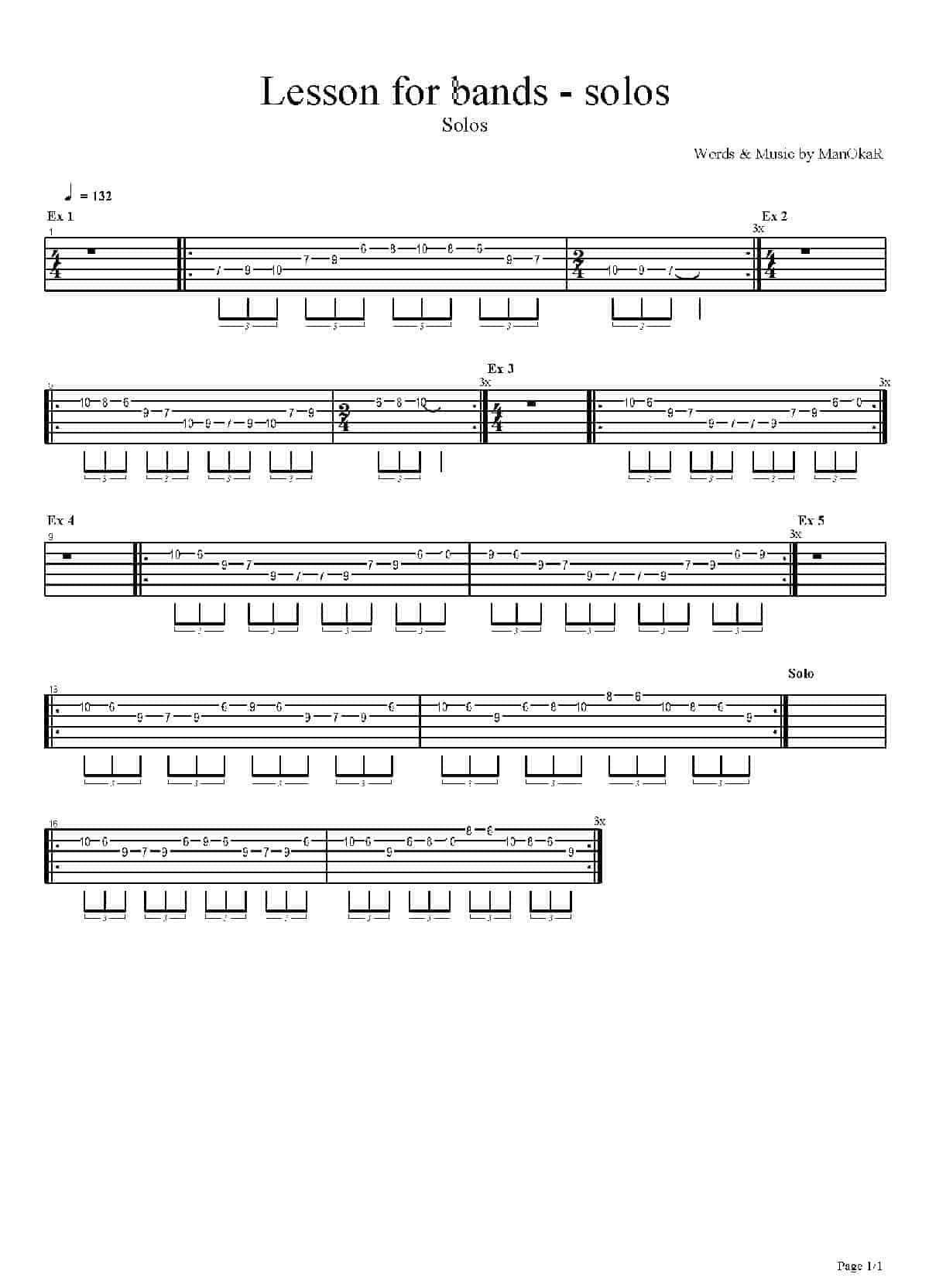 电吉他练习谱《Heavy Metal Guitar School - Lesson For Bands III》_第1张