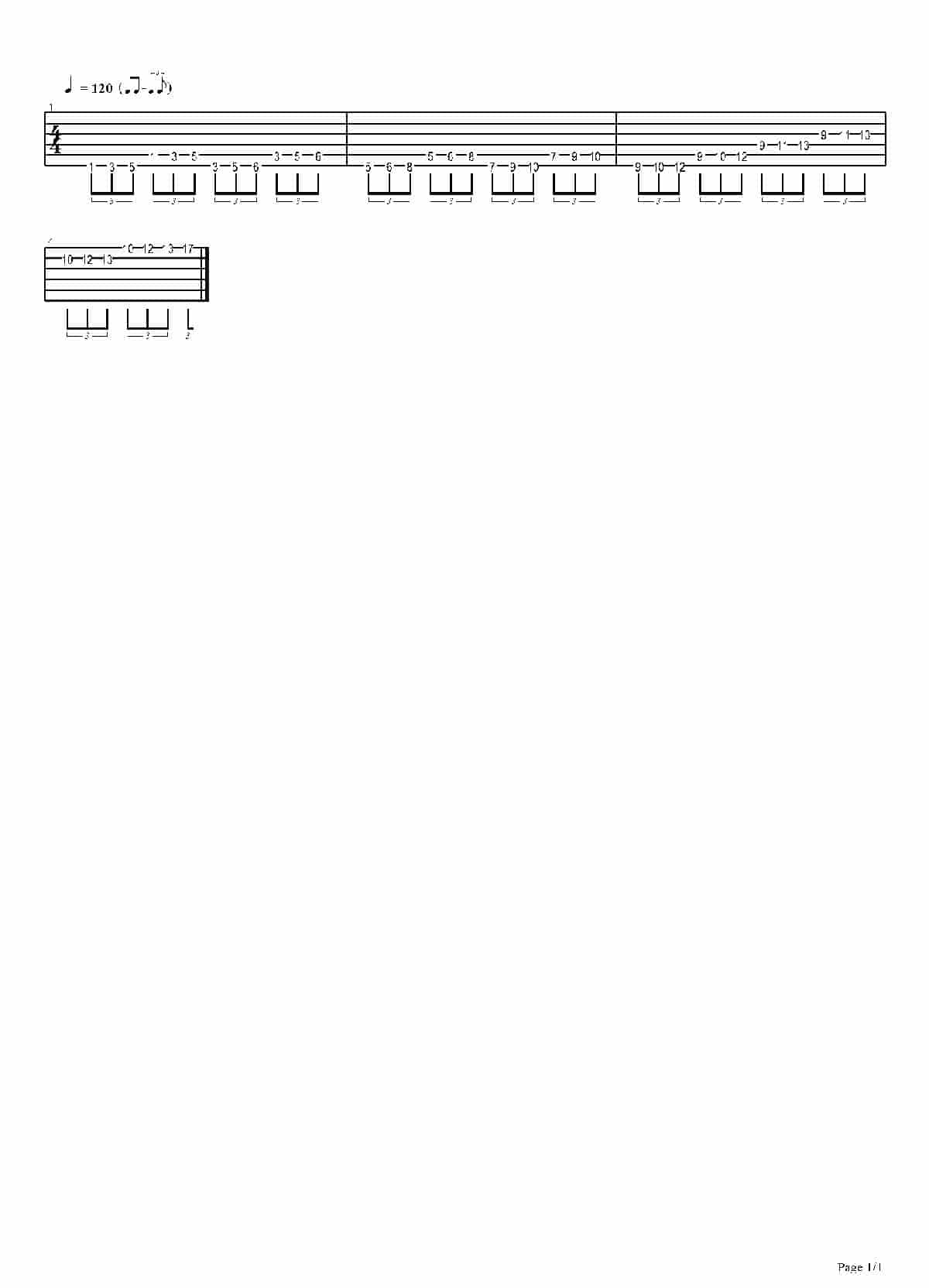 电吉他基本功练习曲谱《练习》_第2张