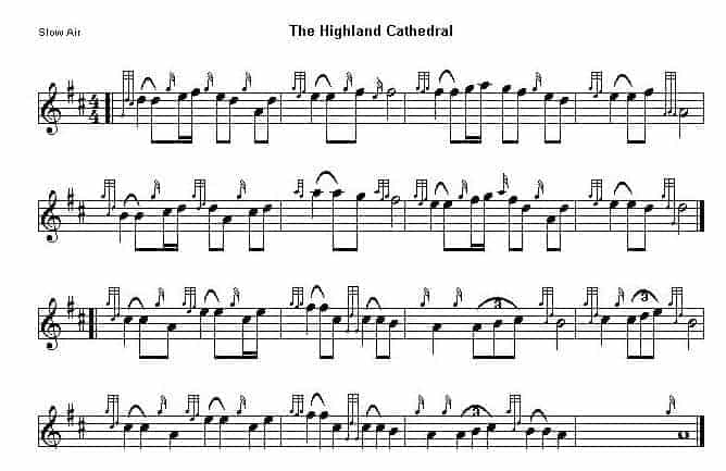 风笛入门练习谱《The Highland Cathedral》_第1张