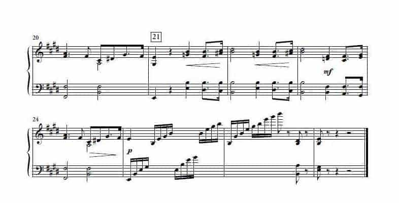马林巴琴乐谱《门德尔松无词歌 安慰 Op.30 No.3》_第2张