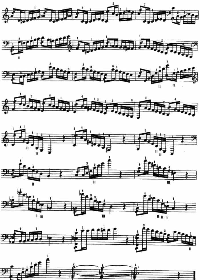 三弦谱《三弦综合练习曲》五线谱_第4张