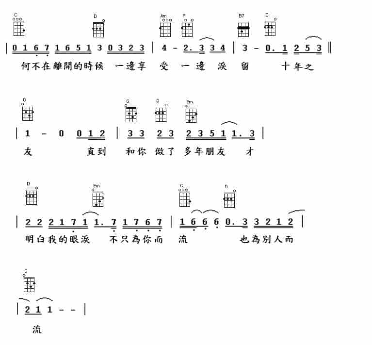ukulele谱《十年》_第3张
