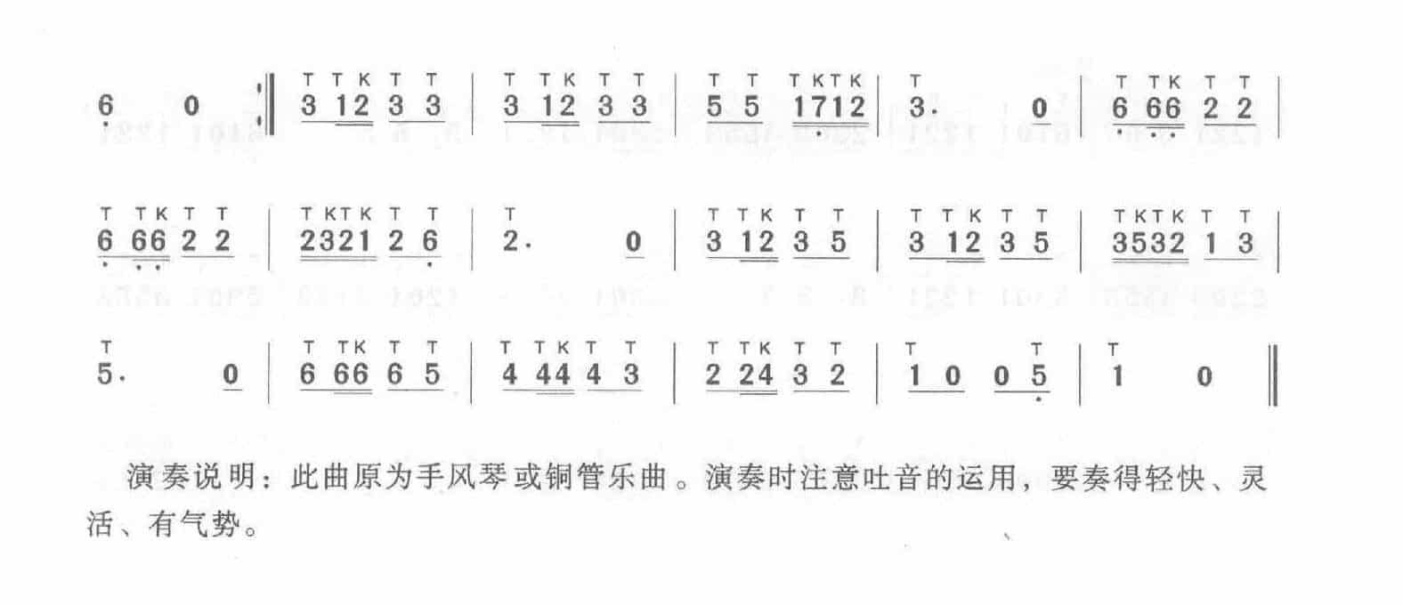 陶笛移植乐曲谱《骑兵进行曲》_第3张
