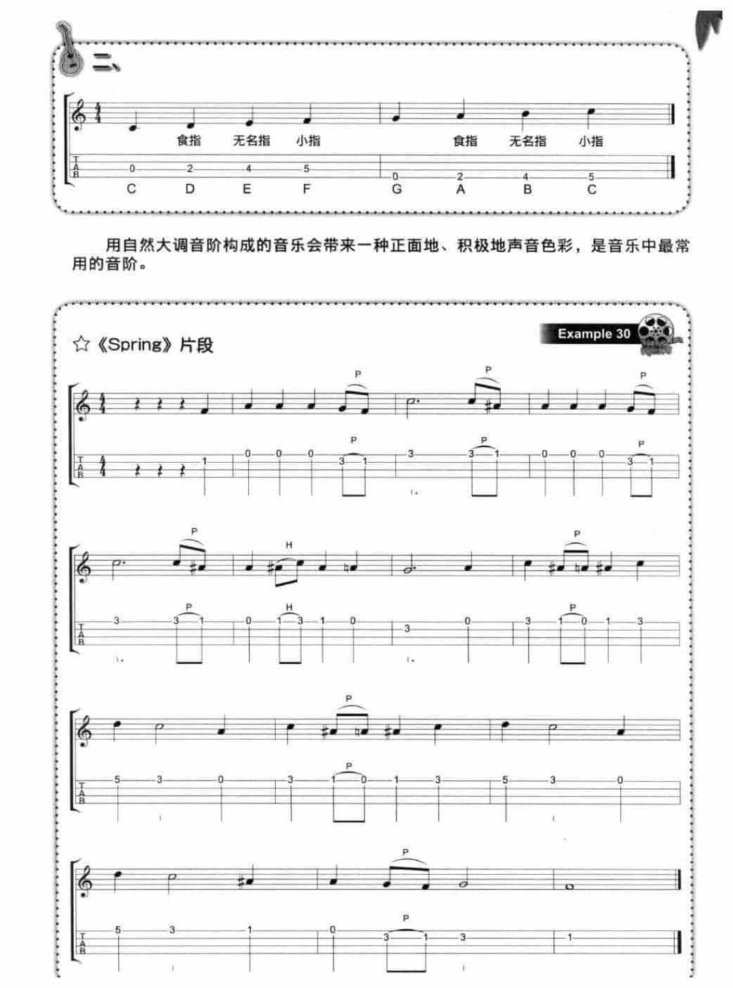 尤克里里基础乐理知识《音阶》教学与练习乐曲_第5张