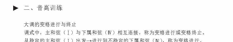 视唱教学 第二十八课《音高训练》大调的变格进行与终止_第1张