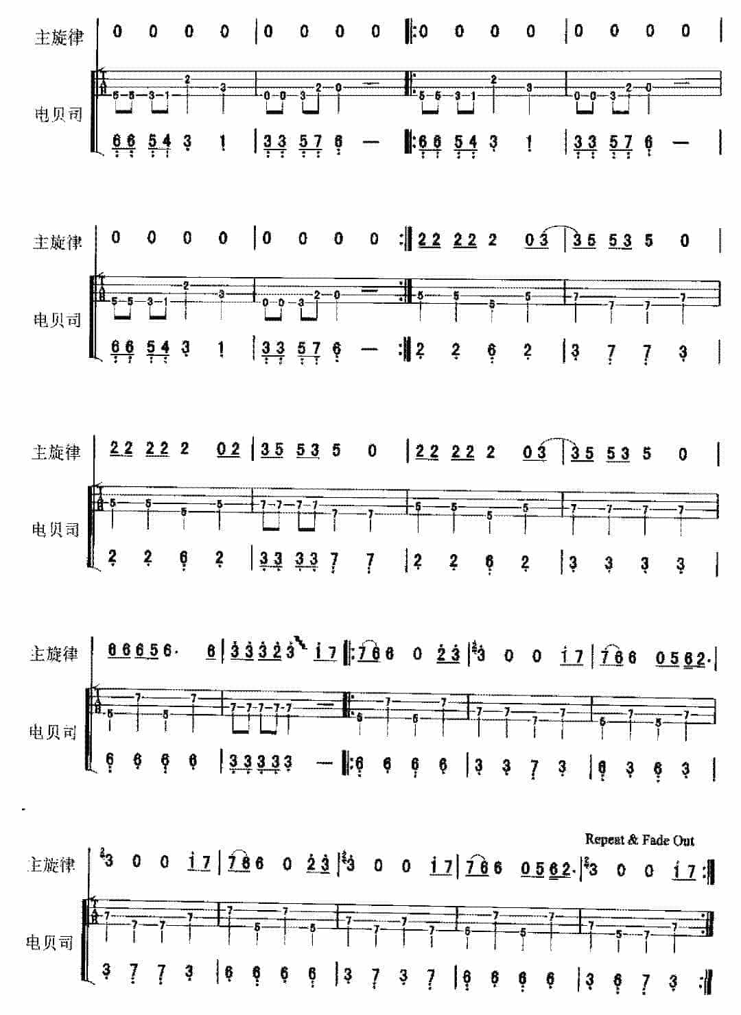 电贝司歌曲范例《冬天里的一把火》_第3张