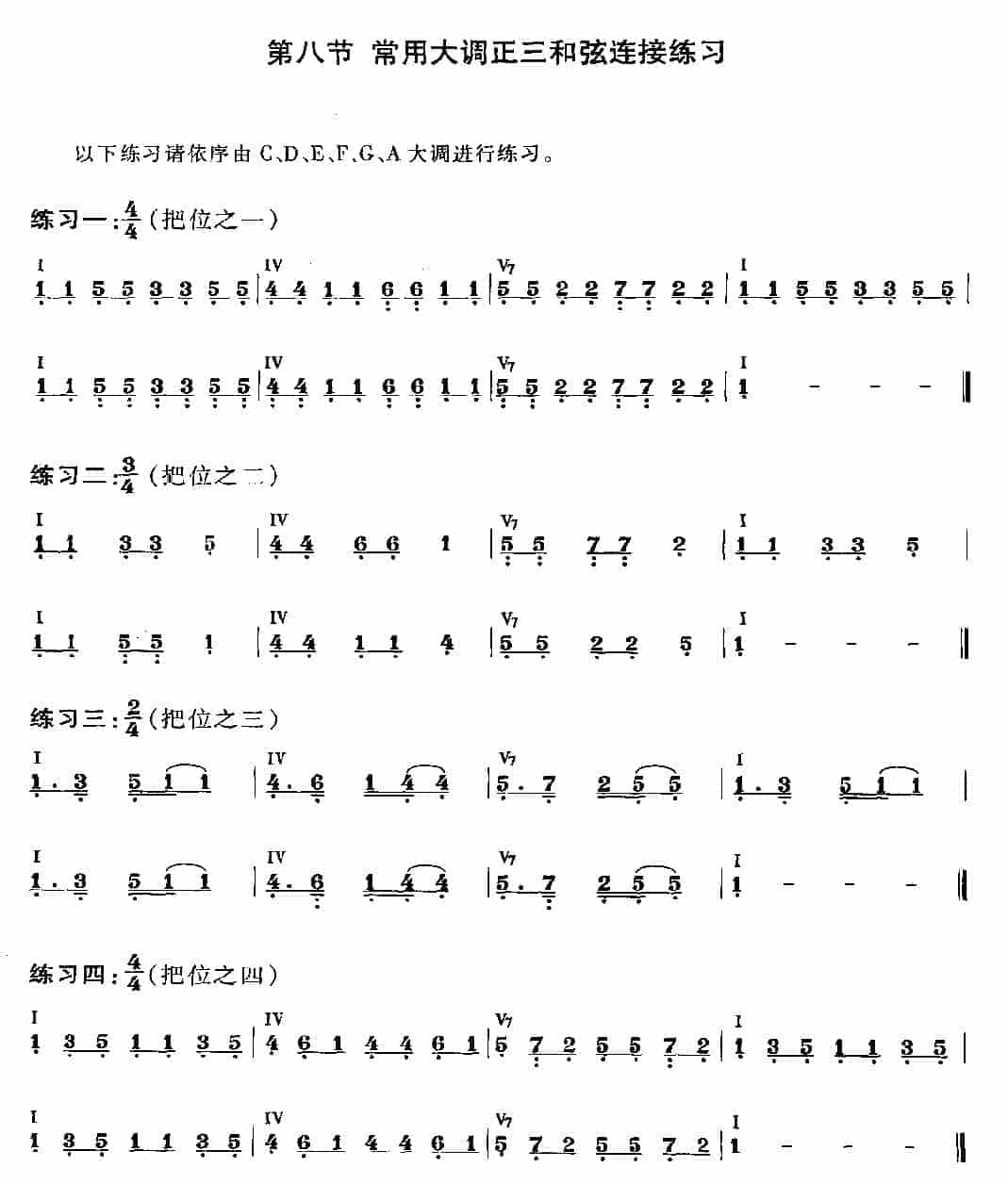 贝司常用大调的把位及基本练习_第17张