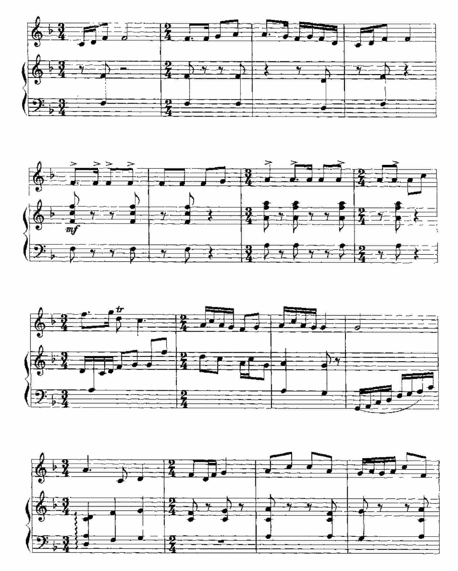 五线谱练习乐曲精选《梅花三弄》_第3张