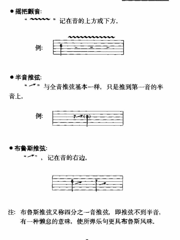 电吉他基本技巧《电吉他标记说明》_第9张