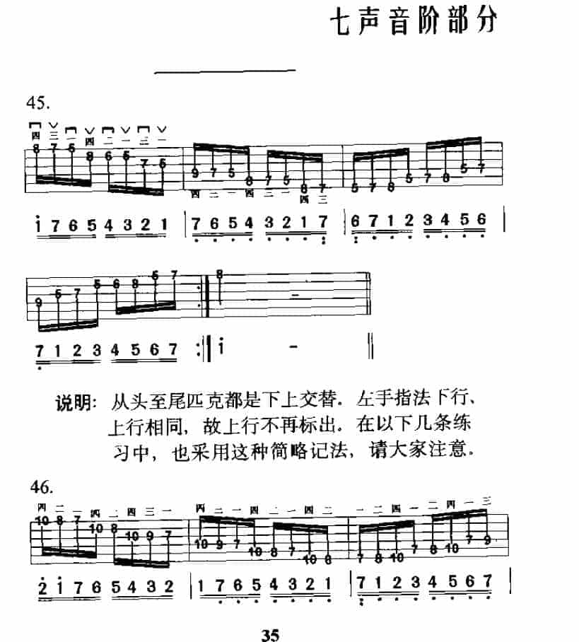 电吉他基本技巧《电吉他七声音阶部分》_第1张