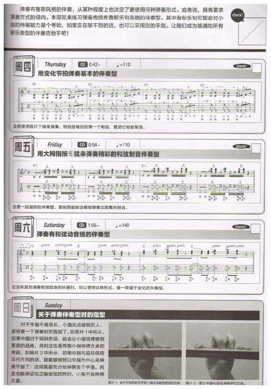 电吉他365日练习《布鲁斯音乐的基本伴奏型》第39周_第2张