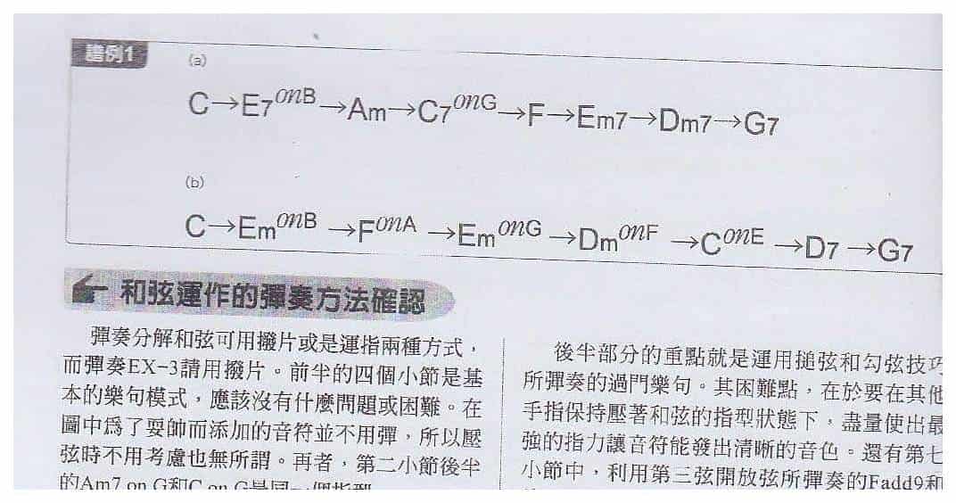 电吉他和弦教学《活用Bass line的固定分解和弦模式》_第2张