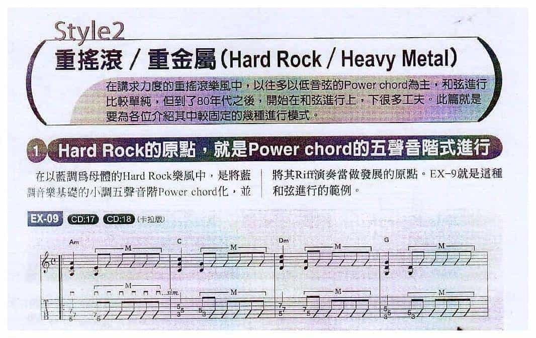 电吉他和弦教学《Hard Rock的原点，就是Power chord的五声音阶式进行》重摇滚/重金属_第1张