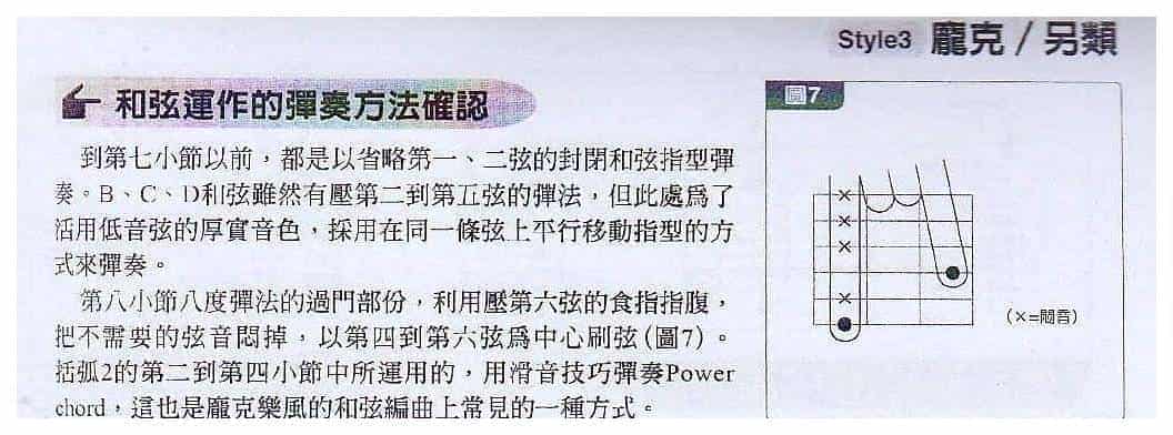 电吉他和弦教学《次属和弦的活用进行》庞克/另类_第3张