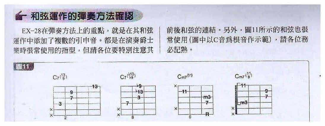 电吉他和弦教学《多用引伸音的即兴和弦运作》爵士/融合乐_第3张