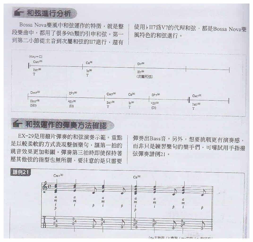 电吉他和弦教学《冷冷的音色为其魅力所在 Bossa Nove 乐风的和弦运作》爵士/融合乐_第2张