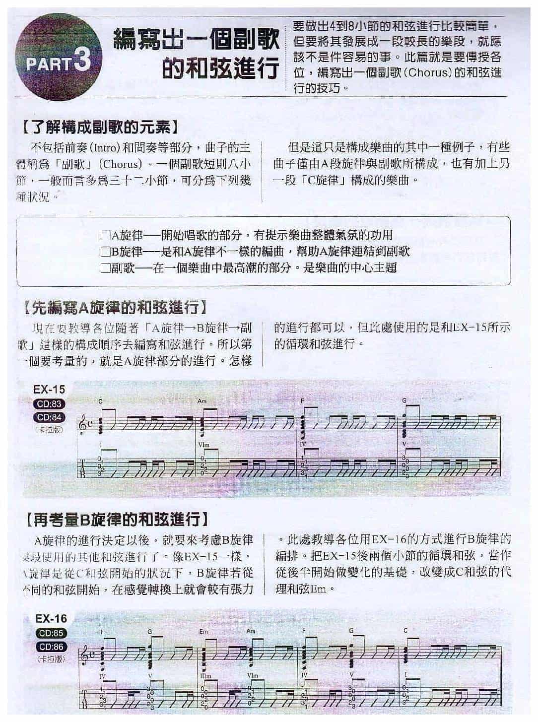 电吉他实践和弦进的独门密法《编写出一个副歌的和弦进行》_第1张