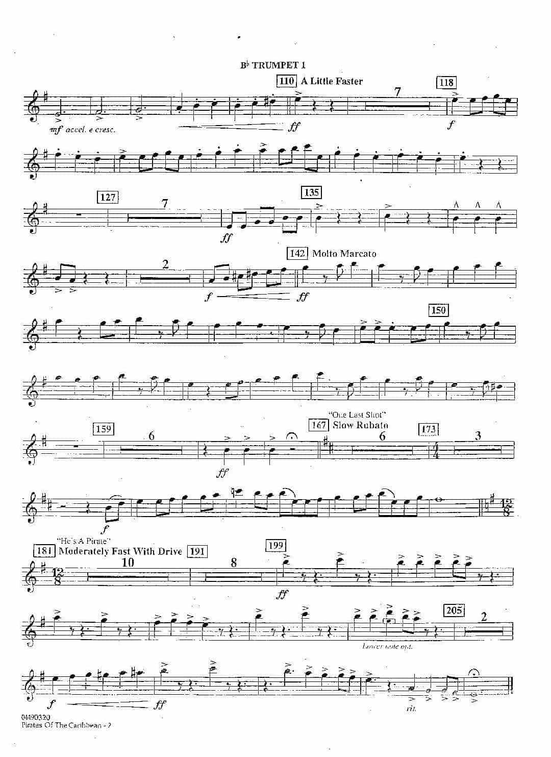 小号乐谱《Bb trumpet 1》_第1张