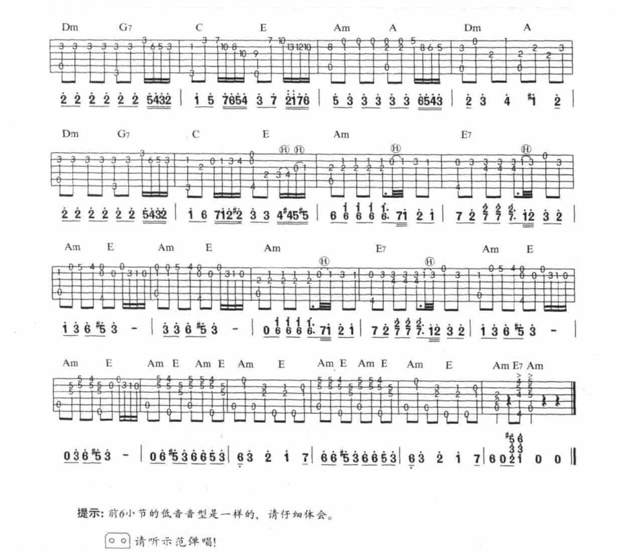 外国乐曲《四小天鹅舞曲》吉他中级练习曲_第2张