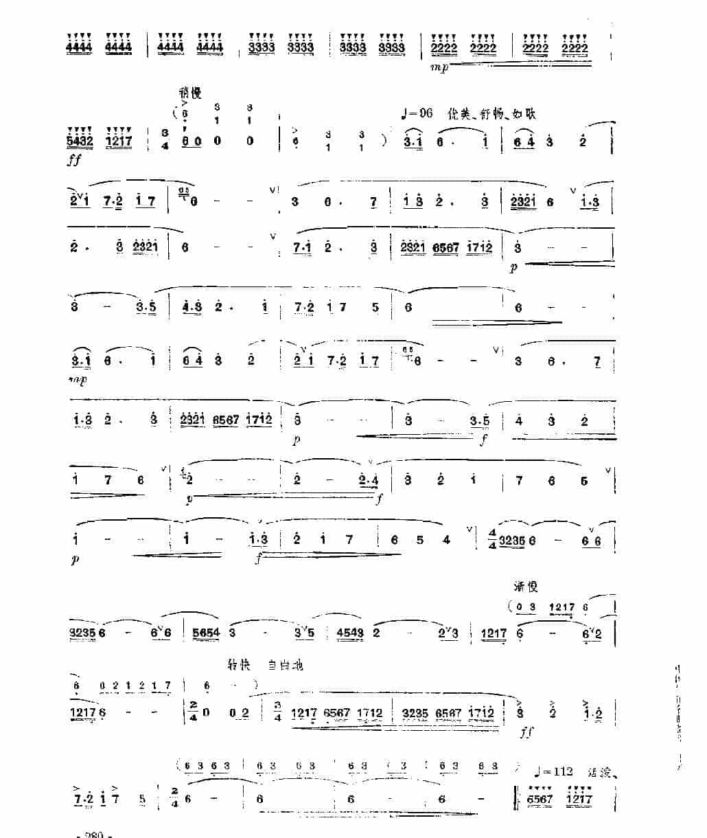 笛子独奏曲《塔塔尔族舞曲》李崇望/曲_第2张