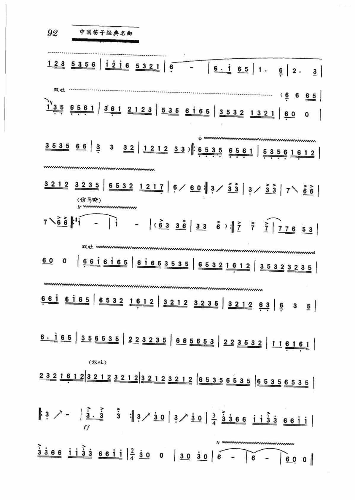 中国笛子名曲《草原巡逻兵》 曾永清、马光陆曲_第3张