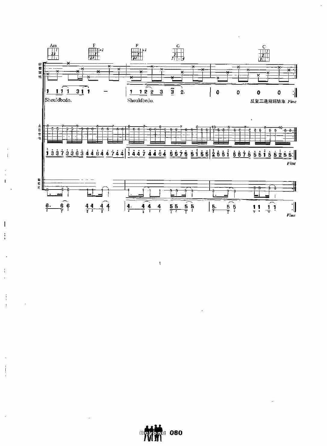 BEYOND乐队吉他组合弹唱乐曲《喜欢你》黄家驹词曲_第7张