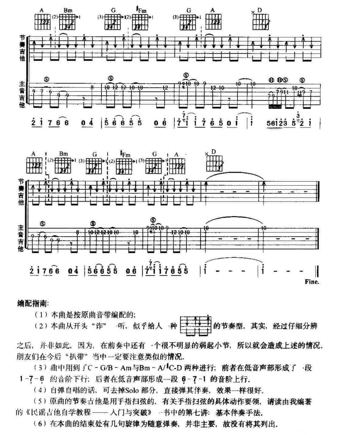 吉他弹唱经典歌曲《情非得已》庚澄庆演唱_第7张