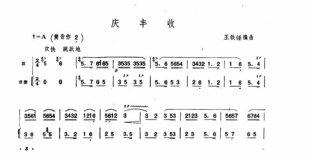 王铁锤笛子曲《庆丰收》王铁锤曲_第1张