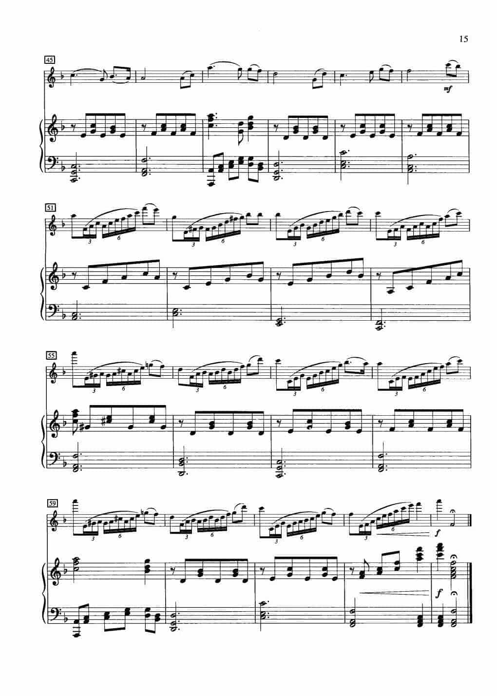 中国长笛曲《在银色的月光下 In the Ailver Moonlight》钢琴伴奏谱长笛分谱_第3张