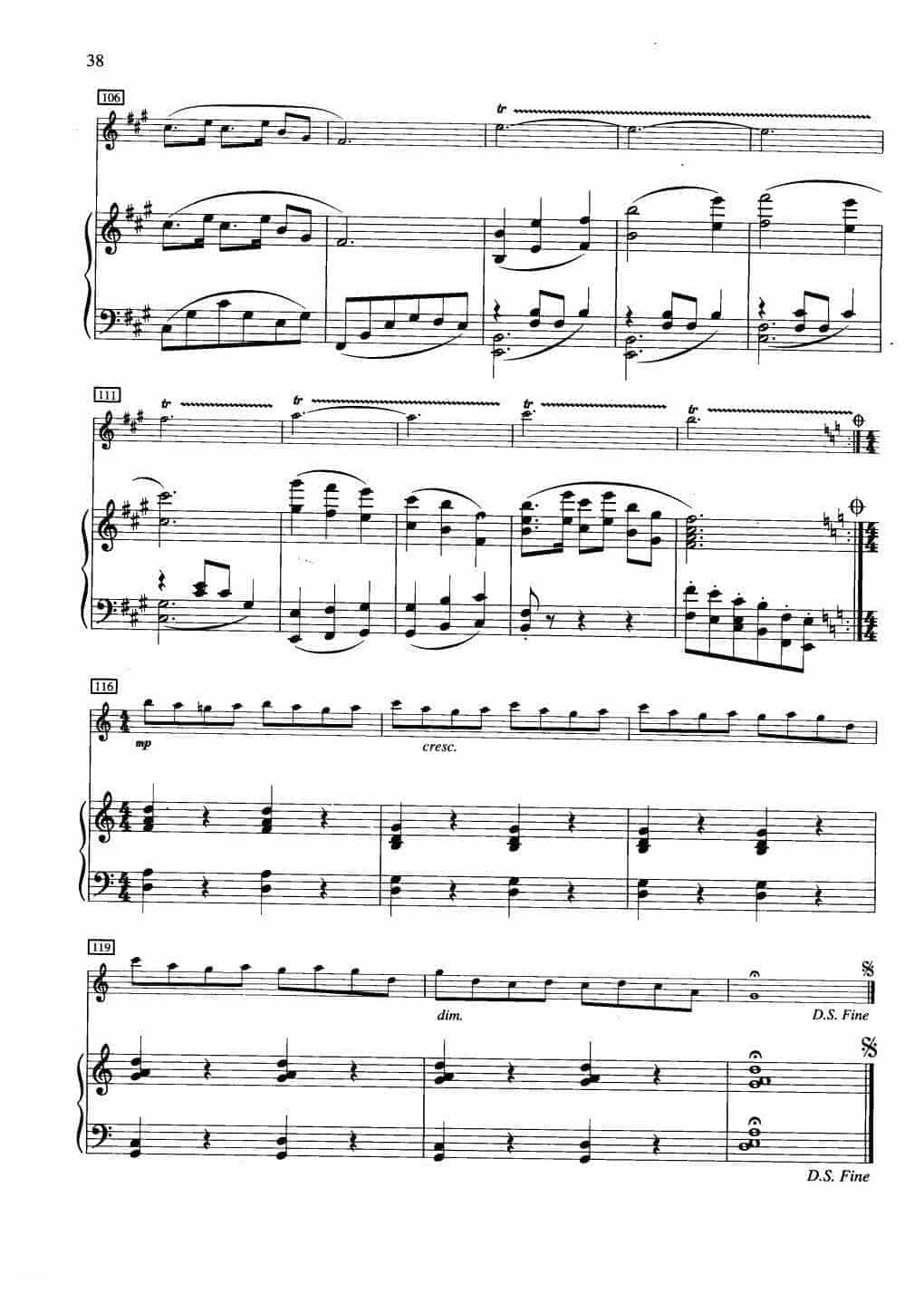 中国长笛曲《盼归 To Hope for Returning》钢琴伴奏谱长笛分谱_第7张