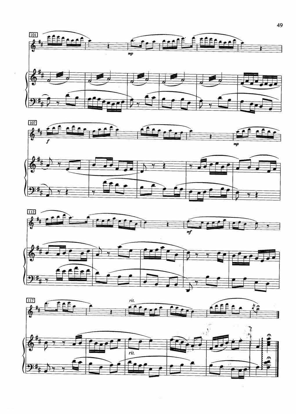 中国长笛曲《牧童短笛 Shepherd Boy Piccolo》钢琴伴奏谱长笛分谱_第6张