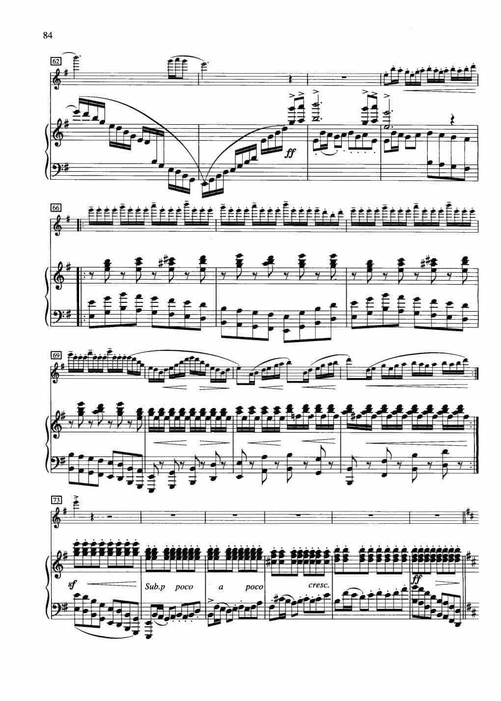 中国长笛曲《在内蒙古草原上 On the Grassland of Inner Mongolia》钢琴伴奏谱长笛分谱_第5张