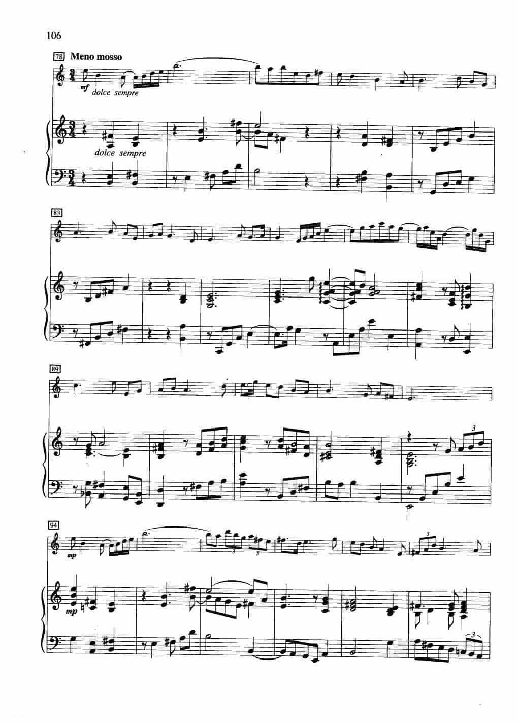 中国长笛曲《谐谑曲 Scherzo》钢琴伴奏谱长笛分谱_第5张