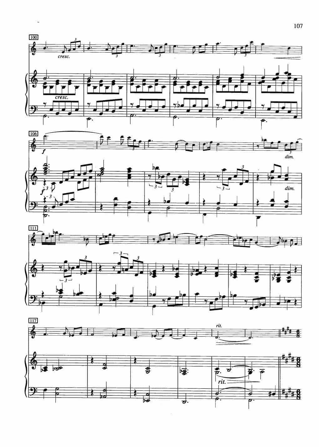 中国长笛曲《谐谑曲 Scherzo》钢琴伴奏谱长笛分谱_第6张