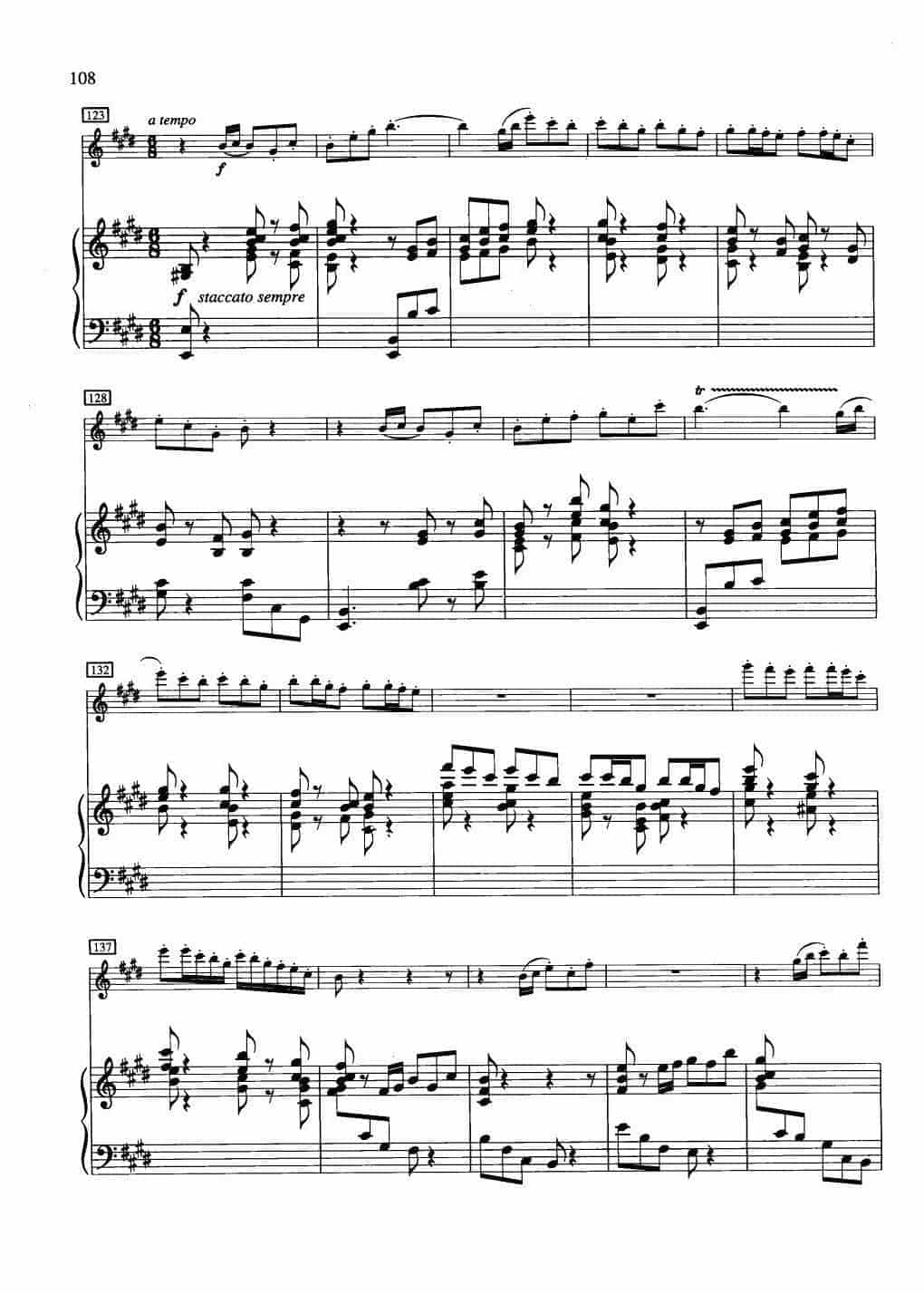 中国长笛曲《谐谑曲 Scherzo》钢琴伴奏谱长笛分谱_第7张