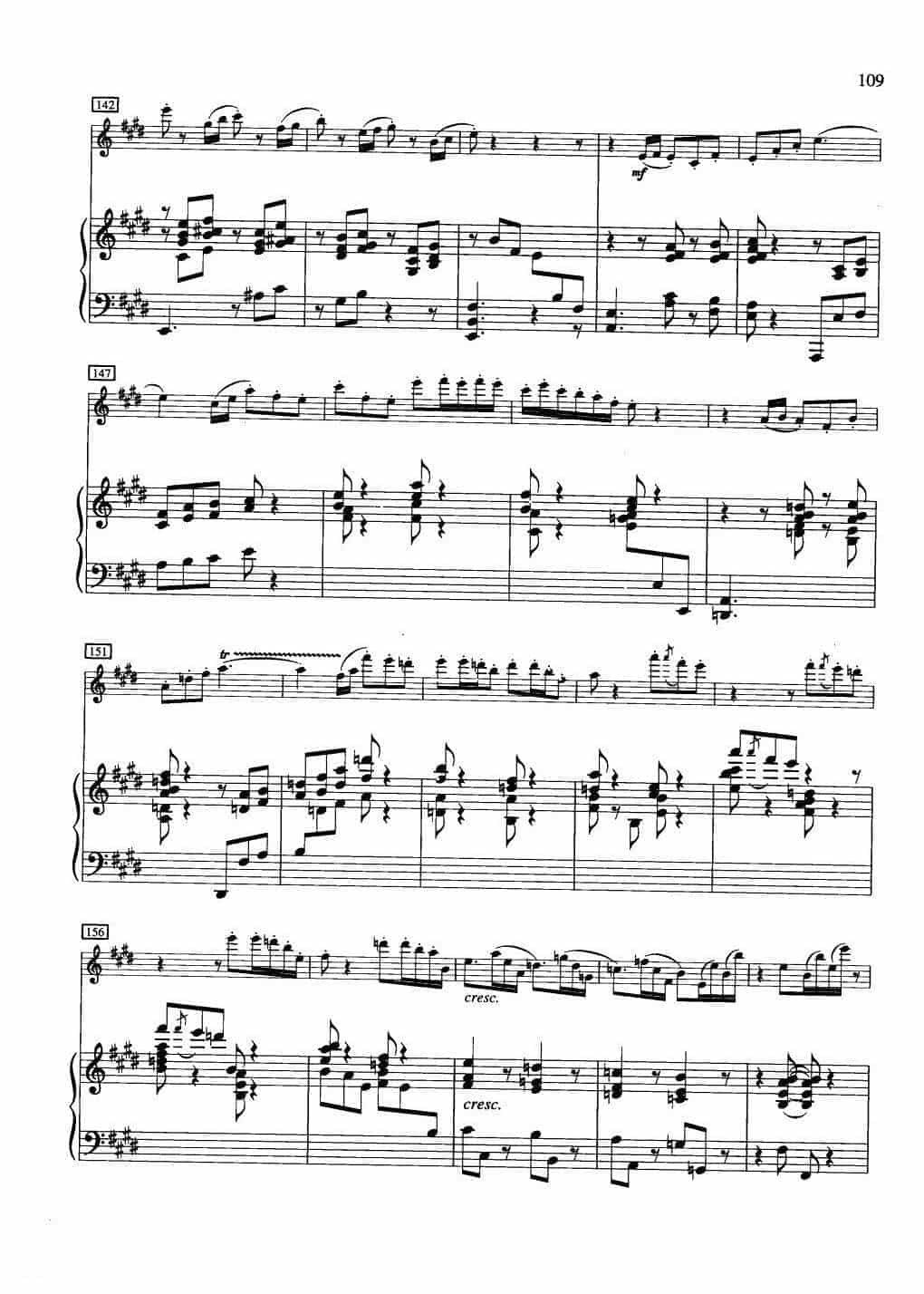 中国长笛曲《谐谑曲 Scherzo》钢琴伴奏谱长笛分谱_第8张