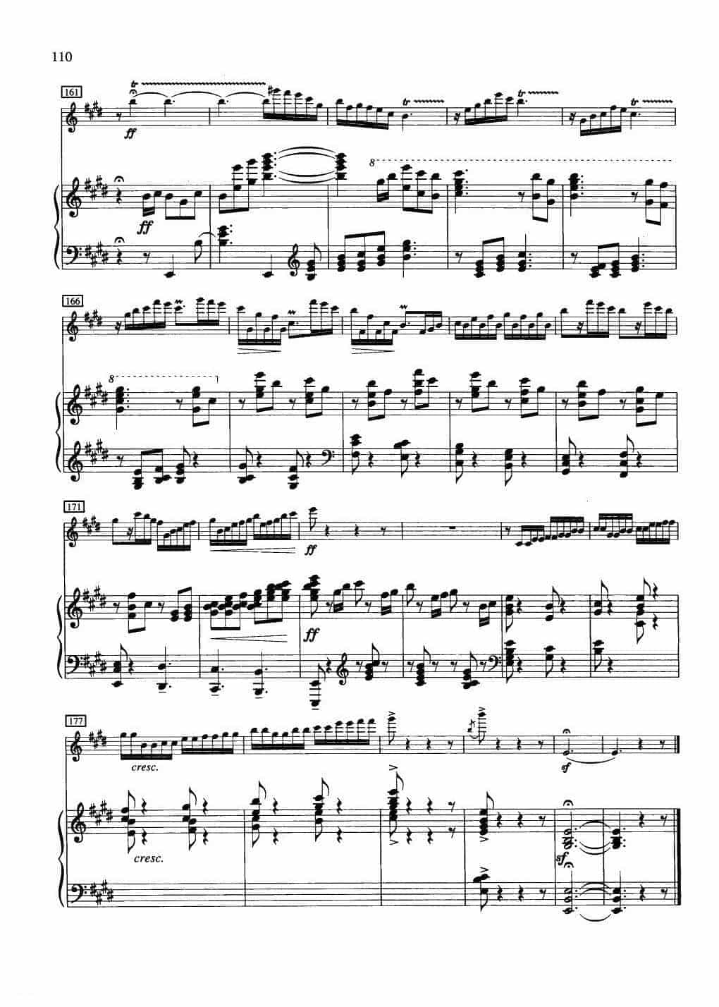 中国长笛曲《谐谑曲 Scherzo》钢琴伴奏谱长笛分谱_第9张