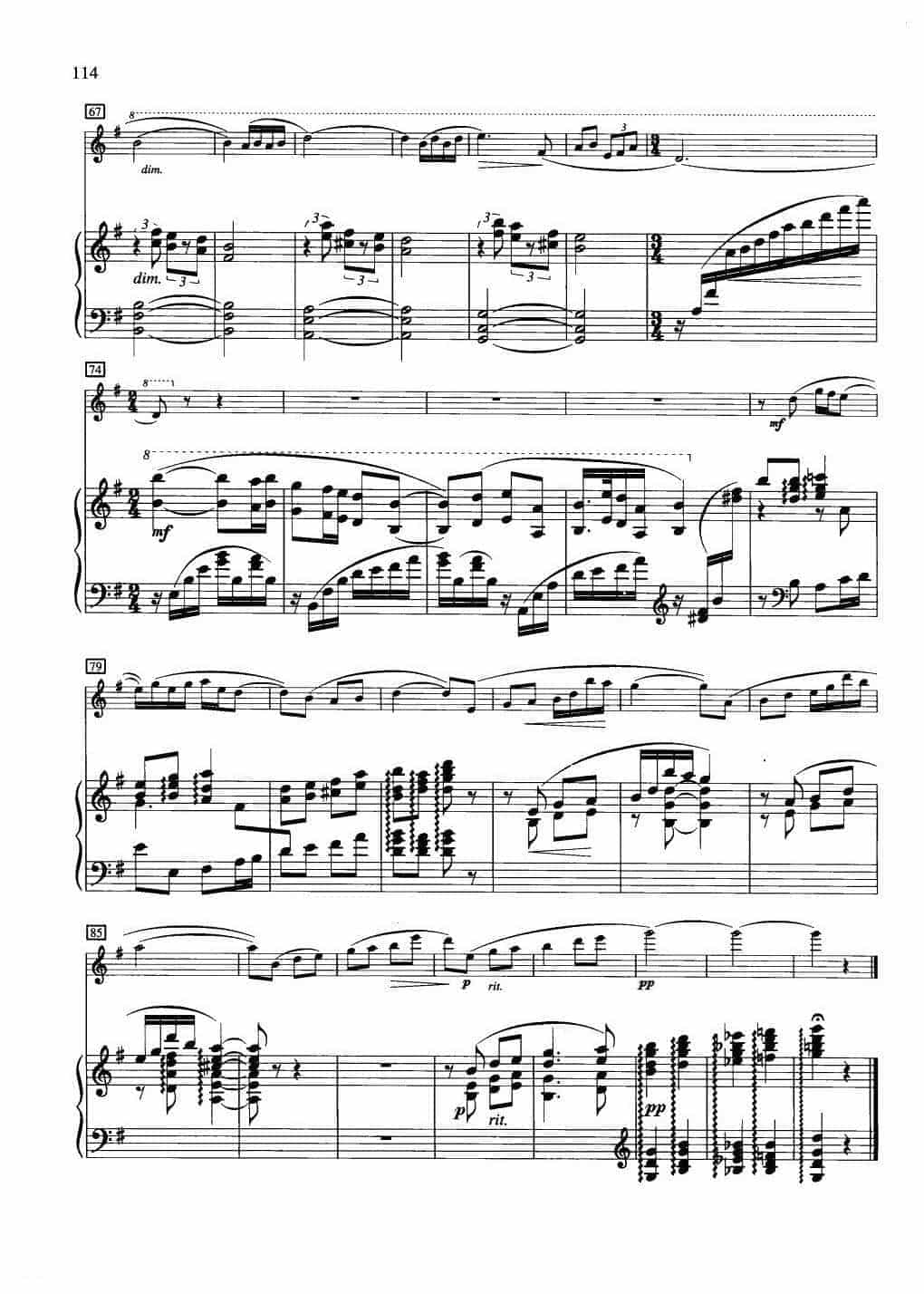 中国长笛曲《小奏鸣曲 清晨 Sonatina Morning》钢琴伴奏谱长笛分谱_第4张