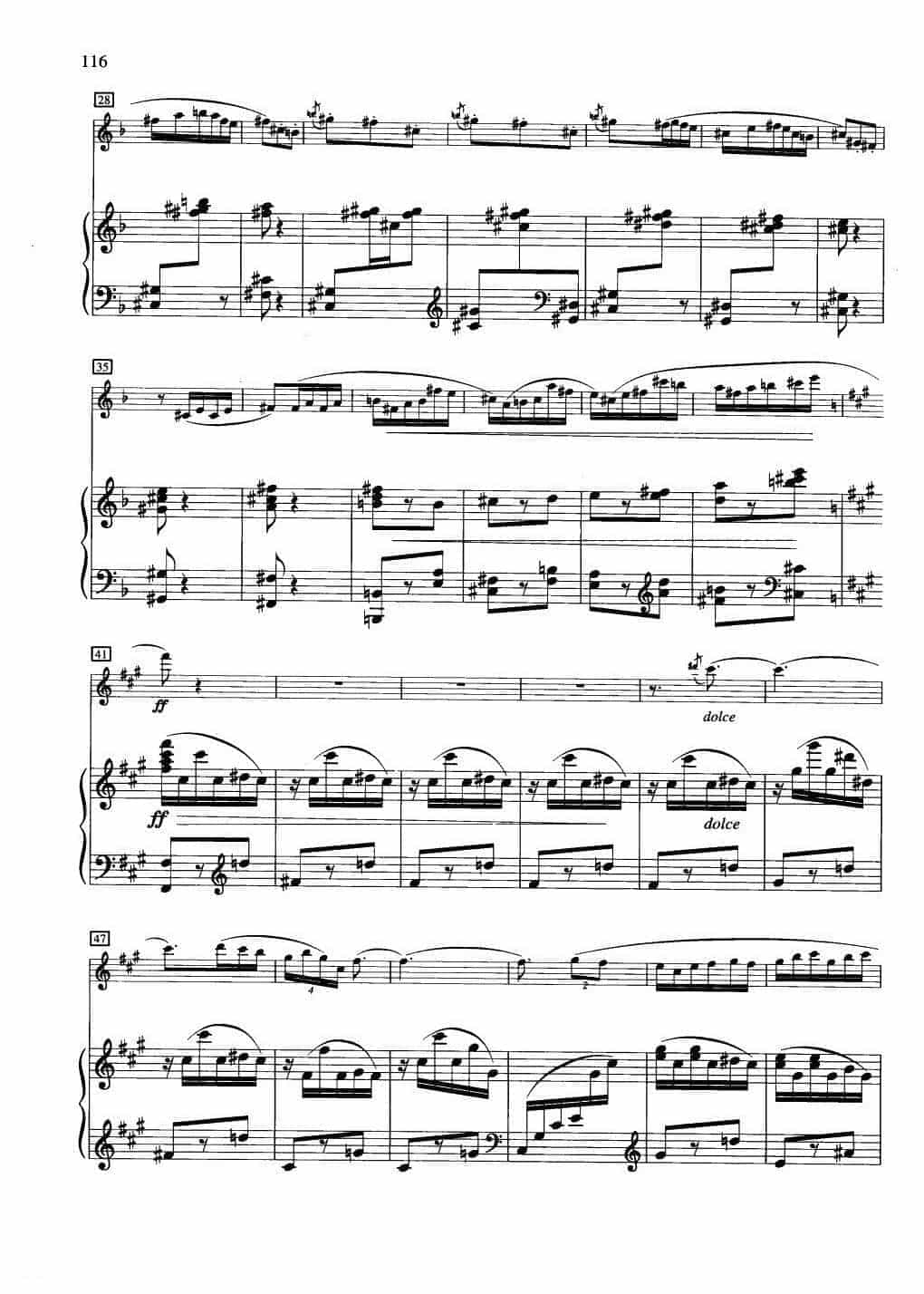 中国长笛曲《小奏鸣曲 清晨 Sonatina Morning》钢琴伴奏谱长笛分谱_第6张