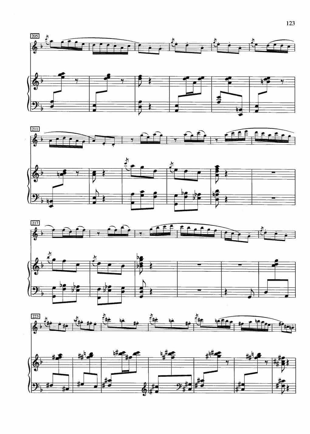 中国长笛曲《小奏鸣曲 清晨 Sonatina Morning》钢琴伴奏谱长笛分谱_第13张