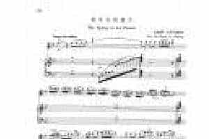 中国长笛曲《帕米尔的春天 The Spring in Parnirs》钢琴伴奏谱长笛分谱