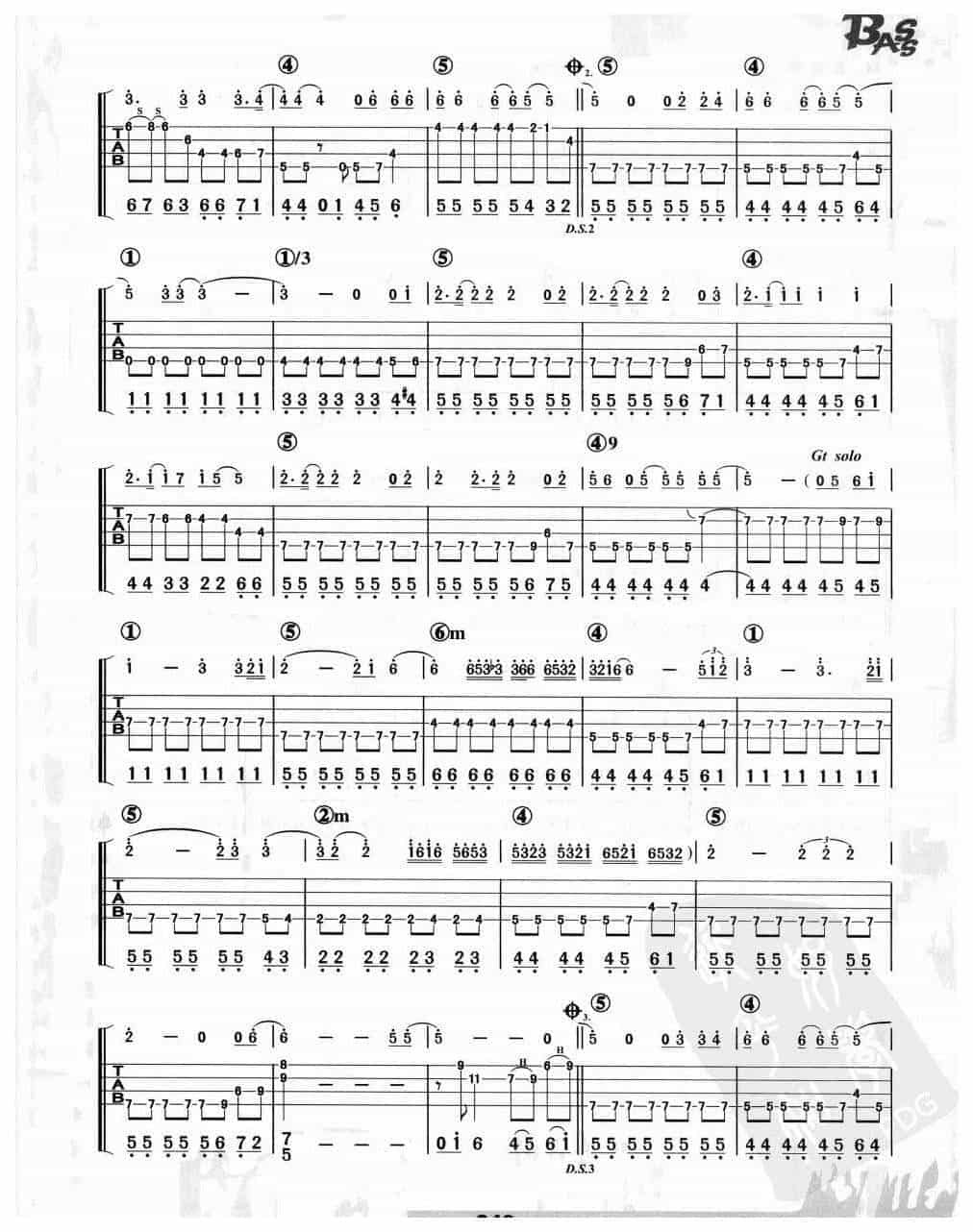 电贝司伴奏乐曲《In These Arms Bon Jovi乐队》摇滚_第3张