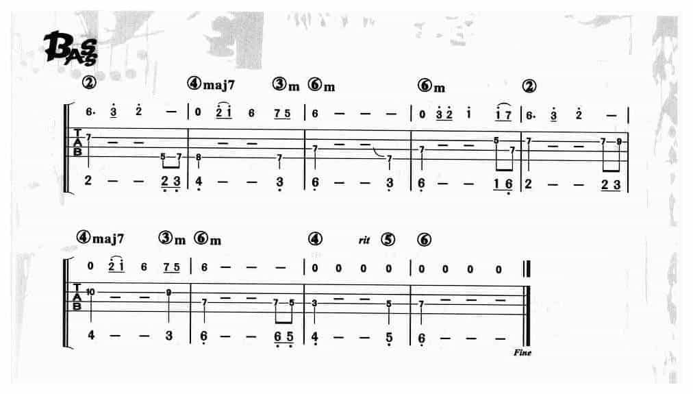 电贝司伴奏乐曲《铁血丹心 射雕英雄传主题歌》流行_第2张